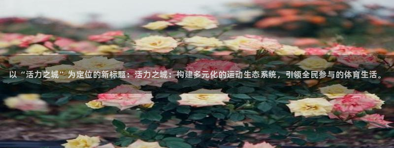 风暴体育篮球直播：以“活力之城”为定位的新标题：活力之城：构建多元化的运动生态系统，引领全民参与的体育生活。